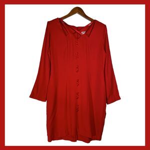 NWT Vintage Fredrick's of Hollywood Cherry Red Bodycon Dress 80s 90s Size Large